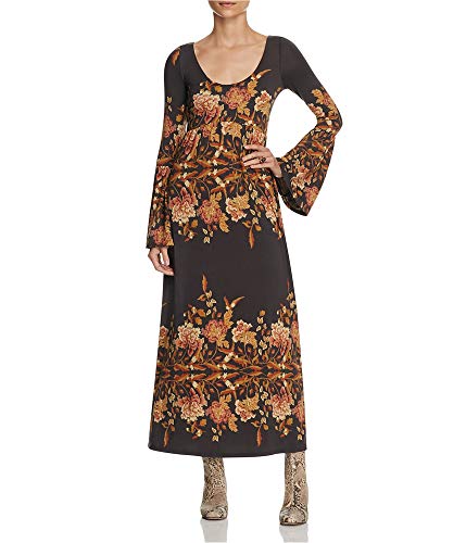 Free People Midnight Garden Midi Dress (Women's Medium / 8-10) Black